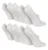 Wildfeet – 10 Paar Dames Bamboe No Show Sokken met Siliconen Hiel Grip – Wit