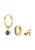 ELLI Oorbellen  goud / groen