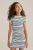 WE Fashion t-shirtjurk lichtblauw/zwart/wit