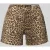 Vero Moda Broek Vmtess Mr Denim Aop Shorts Noos 10329962 Silver Mink/leopard Dames