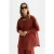 Scotch & Soda Cotton Voile Oversized Shirt Burnt Henna