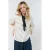 Lollys Laundry gebloemde blouse met ruches – ecru