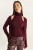 Halve Turtleneck Uitsnede Geribde Blouse