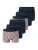SCHIESSER Boxershorts ‘ 95/5 ‘  donkerblauw / bruin gemêleerd