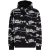 Karl Lagerfeld Klj Oversized Aop Logo Hoodie Black White