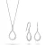 Orphelia ‘Petal’ Dames 925 Sterling Zilveren Set: Halsketting + Oorbellen – Zilver SET-7564