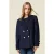 Oltre Double-breasted Coat In Drap Blue