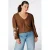 MS Mode Plus Size top met borduursels – camel