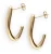 LOTT. gioielli Oorbellen Dames Cl Earring Curved Oval Creole S, Kleur: Goudkleurig