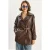 Dubbelzijdige neplederen trenchcoat