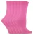 Set van 6 effen, casual katoenen damessokken – PL30 Rose