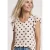 Street One Dames Shirt met V-hals en volantmouwen in Beige