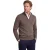 Trui Cavallaro bruin half zip merinowol