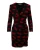 Saint Laurent Lippenprint Zijden Wikkeljurk
