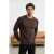 TRENDYOL MAN Heren Bruin Effen Lang Regular fit Sweatshirts
