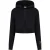 Malelions Women Cropped Studio Zip Hoodie | Black