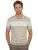 Beige polo Scotland Blue Avan knitted gestreept