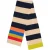 White Stuff Colourblock Stripe Knit Scarf Navy Multi