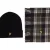 Lyle & Scott Lambswool Blend Scarf And Beanie Set Jet Black