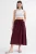 Hoge Taille Poplin Rok met Touwtje Detail