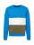 BLEND Sweatshirt  blauw / olijfgroen / wit