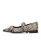 POSH by Poelman Ballerina met riempjes  beige / zwart