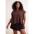 Trendyol Curve Dames Bruin Effen Mouwloos Relaxed fit Grote maten T-shirts