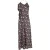 Paco Rabanne maxi-jurk met bloemenprint en schakelketting in veelkleurig polyester