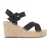 Boss Espadrilles met bandjes en sleehak voor dames (Zwart)