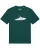 Watapparel Shirt ‘Fly me to the moon’  donkergroen / wit
