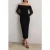 Reiss Sheer Sleeved Knitted Midi Dress Black