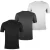 Donnay Effen T-shirt met ronde hals voor heren (set van 3) (Grijs Marl/Charcoal Marl/Zwart)