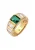 ELLI PREMIUM Ring  goud / donkergroen / transparant