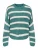 JDY Oversized trui ‘JDYJUSTY’  cyaan blauw / wit