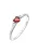ELLI Ring ‘Herz’  rood / zilver / transparant