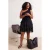Trendyol Curve Dames Zwart Effen Kort / Mini Mouwloos Skater Grote maten Jurk