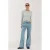 HARPER & YVE straight leg jeans met borduursels en tekst – light blue denim