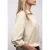 Street One Dames Gestreepte zakelijke blouse in Beige