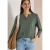 Shirt met 3/4-mouwen en split in de hals