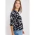 Cecil Dames Bedrukte blouse met getapete manchetten in Blauw