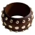 Mango armband met studs bruin