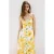 Mango gebloemde midi jurk – geel