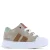 Shoesme Taupe Sneaker Met Stripings – Veterschoen Kind – Jongens – Taupe – Microleer –