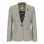 Beige tweed getailleerde wolmix blazer voor dames