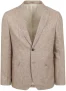 Suitable Blazer Pepita Linnen Beige