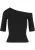 Urban Classics Dames biologische asymmetrische rib T-shirt Shirt met lange mouwen zwart M Dames