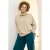 Zhenzi Plus Size geruite coltrui – beige