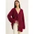 Getextureerde V-hals Midi Cardigan met Striksluiting