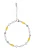 IZIA Armband  pastelblauw / geel / zilver