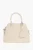 MM11 Gestructureerde leren 5AC-tas met canvasdetail in beige